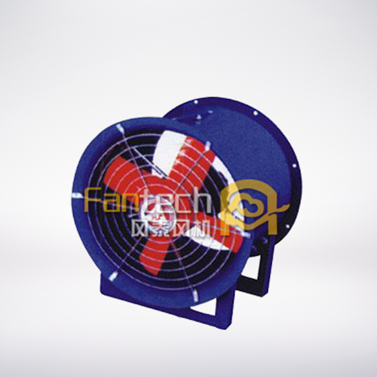 Axial flow fan of discharging platform